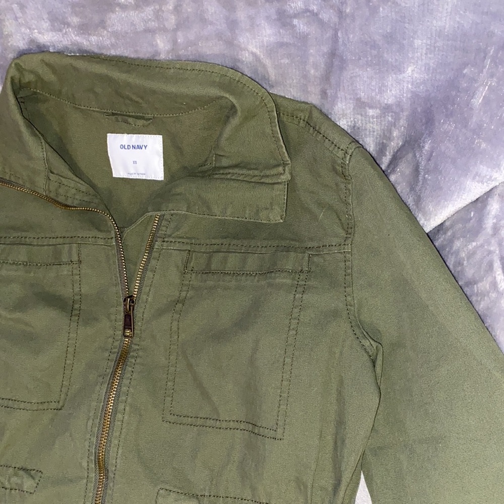 XS Old Navy Utility Jacket. Olive green color. Outerwear. Coat overcoat … - Picture 6 of 10